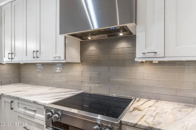 a stove top oven sitting inside of a kitchen