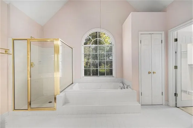 a view of a room with white walls