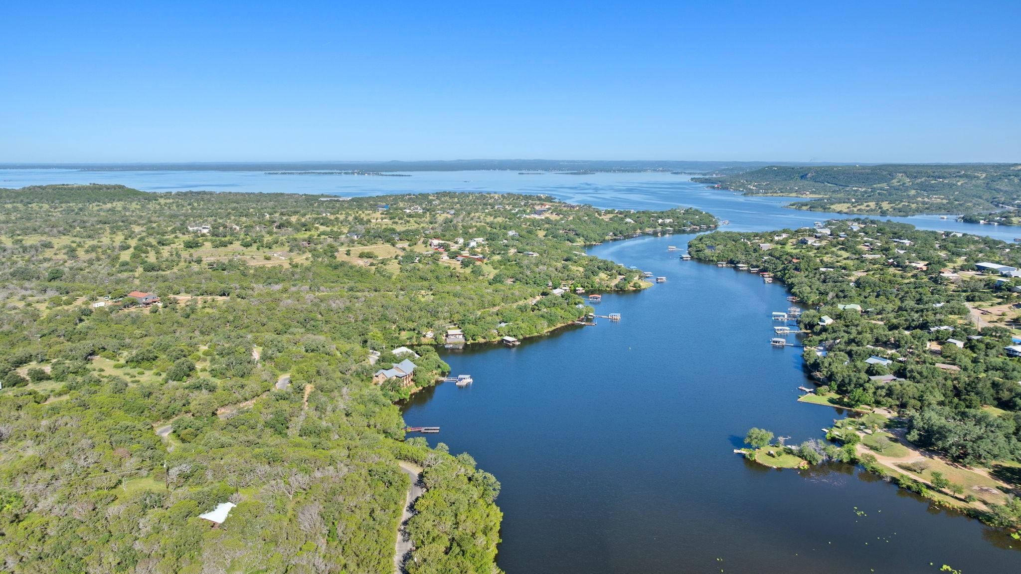 Tbd Sunset Cliff Road Burnet, TX 78611 - Photo 7 of 23 a view of a lake with a city