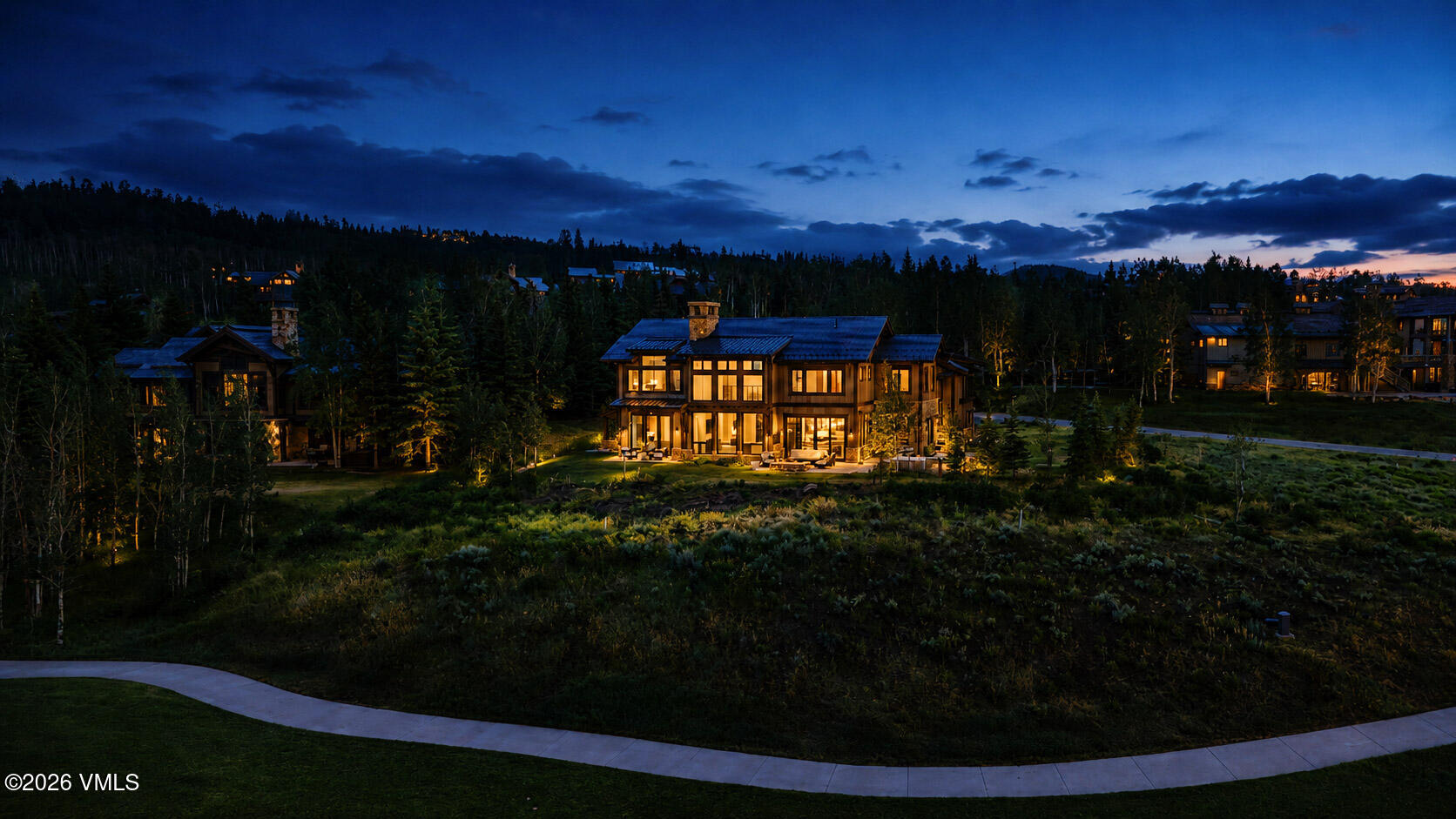 145 Gore Trail Edwards, CO 81632 - Photo 77 of 77 Aerial Twilight
