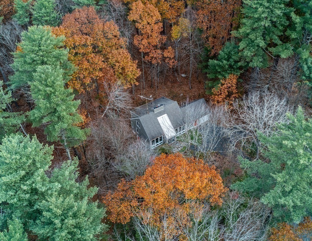 202 North Valley Road Pelham, MA 01002 - Photo 5 of 33 an aerial view of a house with a yard