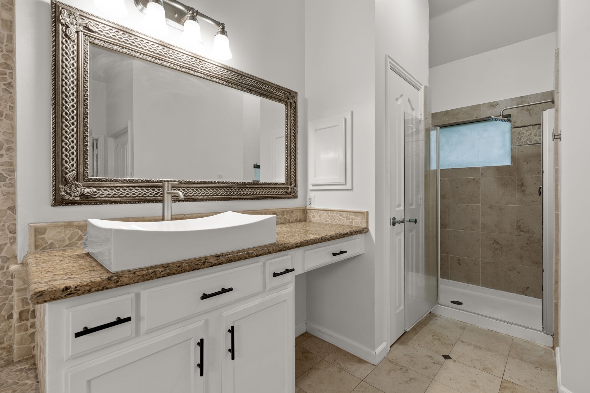 13258 Overlook Court Conroe, TX 77302 - Photo 25 of 49 Vanity area with large walk in shower.