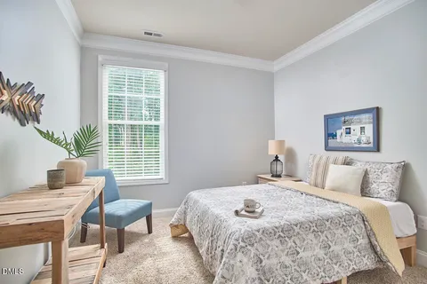 a view of room with window and hardwood floor
