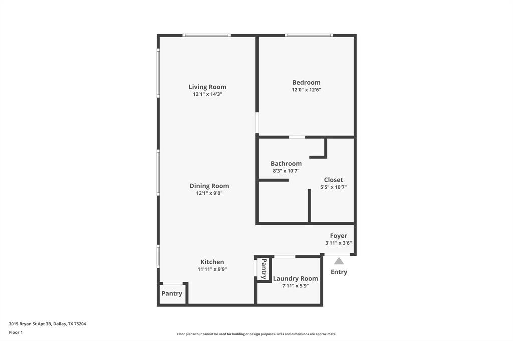 3015 Bryan Street, Unit 3B Dallas, TX 75204 - Photo 19 of 19 a picture of a floor plan
