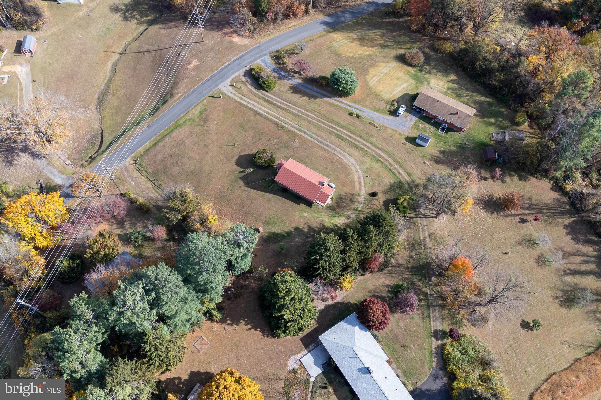 27 Atkins Road Sperryville, VA 22740 - Photo 65 of 76 an aerial view of a house with a yard