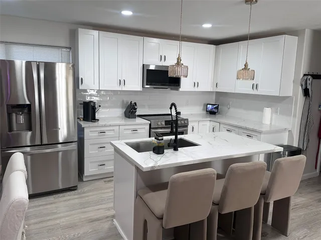 a view of a glass door