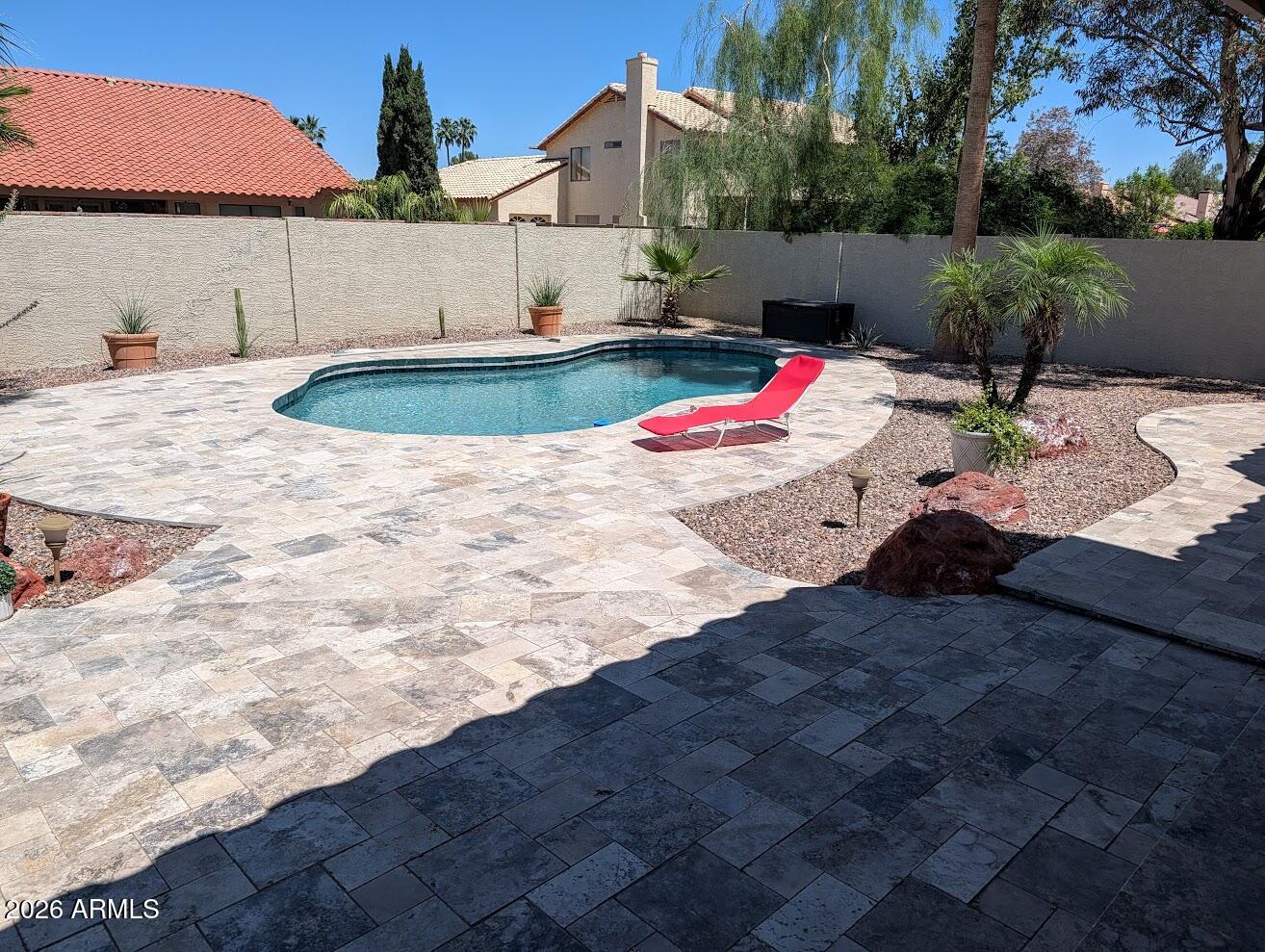1924 East El Freda Road Tempe, AZ 85284 - Photo 53 of 56 a view of backyard with swimming pool and outdoor space