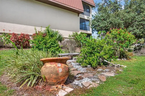 a view of a swimming pool with a yard