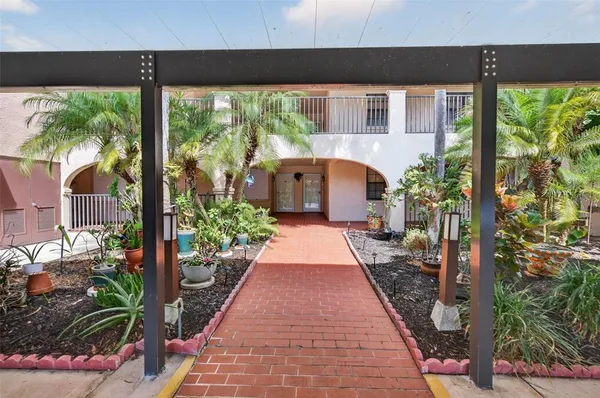 a view of a room that has a window in it