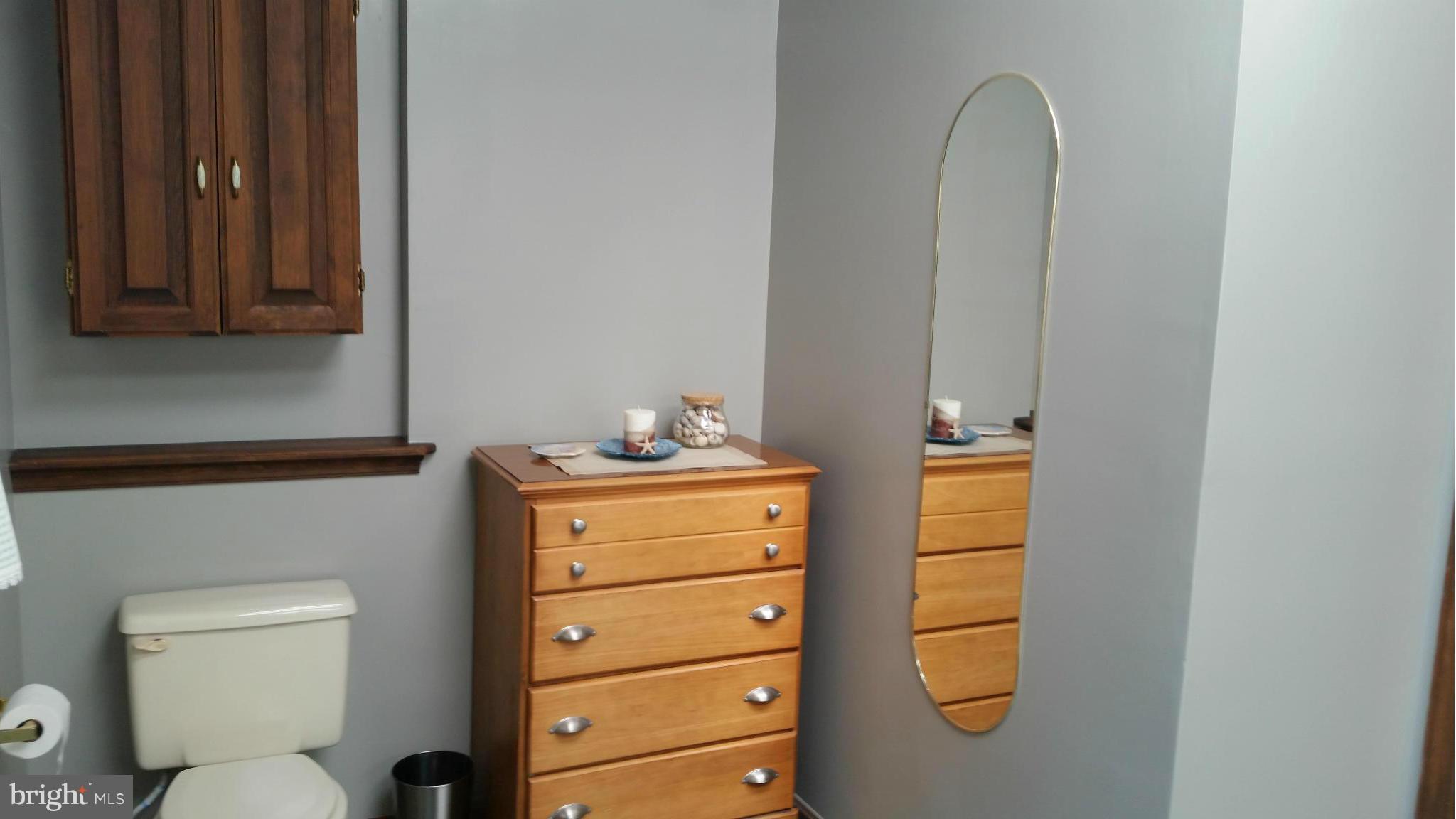 11030 Mill Bridge Road Lusby, MD 20657 - Photo 16 of 30 a bathroom with a toilet sink and mirror