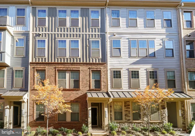 a front view of a multi story building