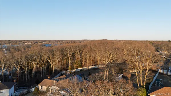 a view of a dry yard with wooden floor and fence