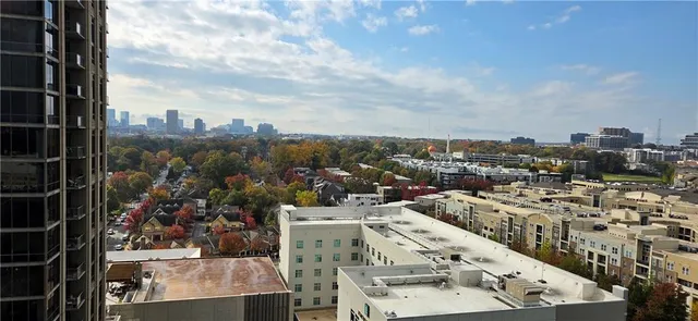 an aerial view of a city