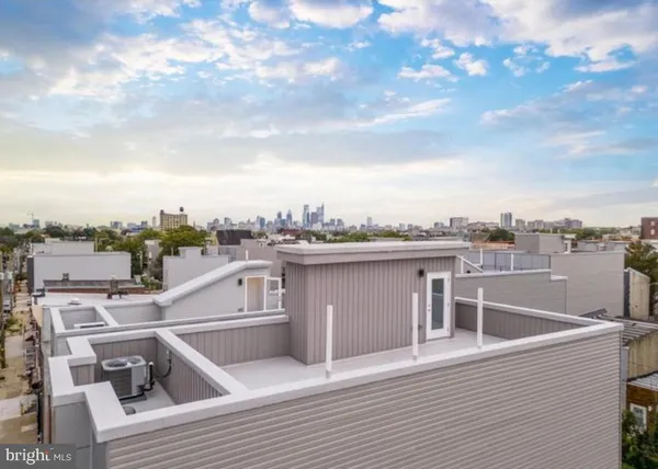 a view of a terrace from a balcony