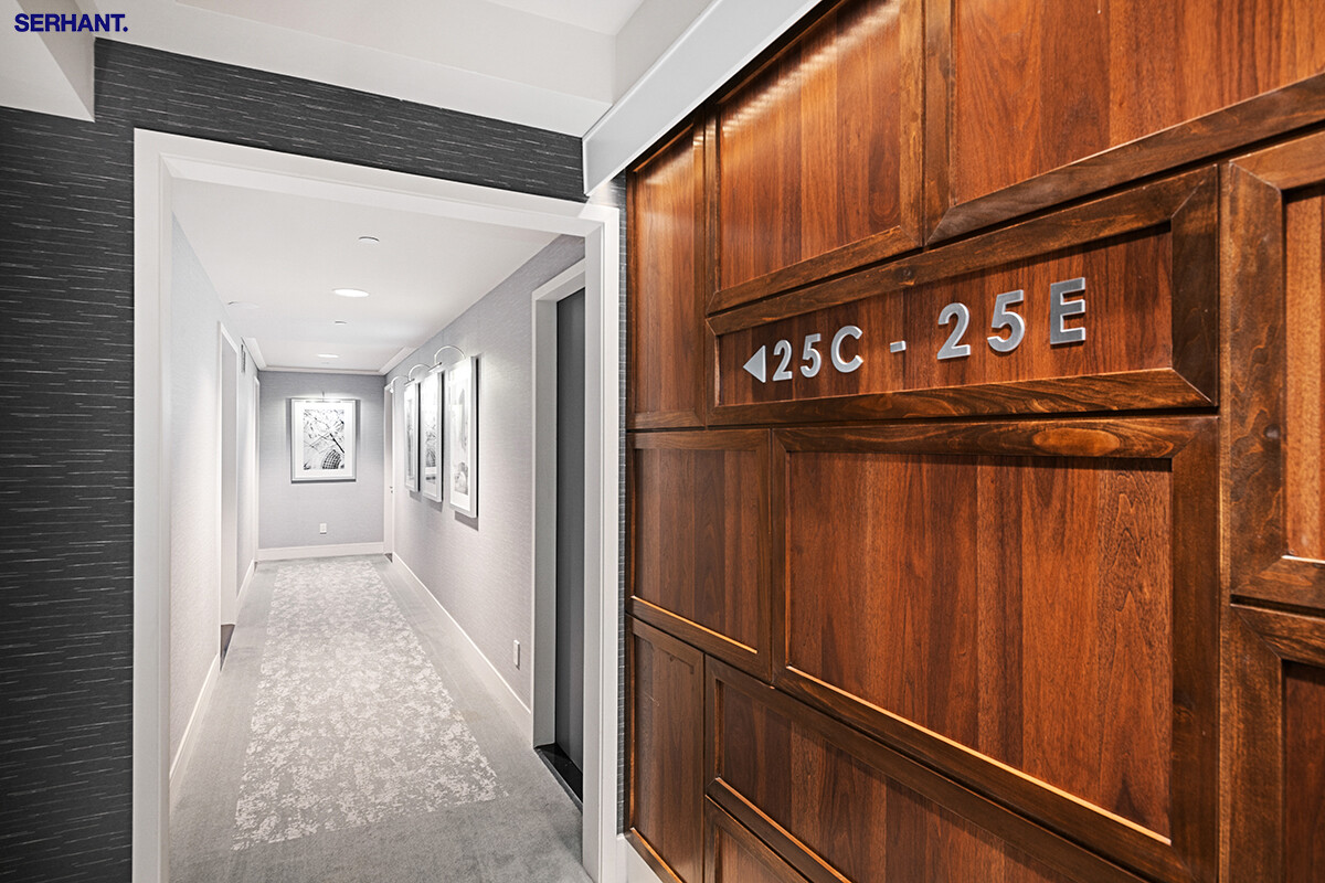 100 Riverside Boulevard, Unit 25D Manhattan, NY 10069 - Photo 14 of 21 a view of a hallway with wooden door