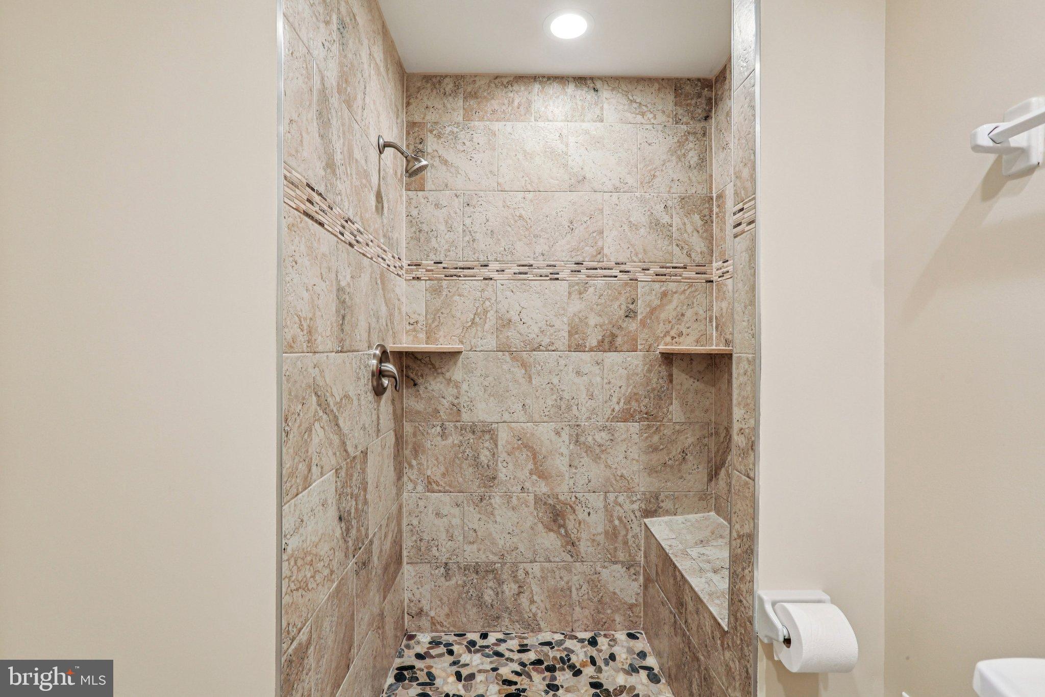 306 Christy Road Pasadena, MD 21122 - Photo 27 of 58 Elegant stone shower with modern fixtures.