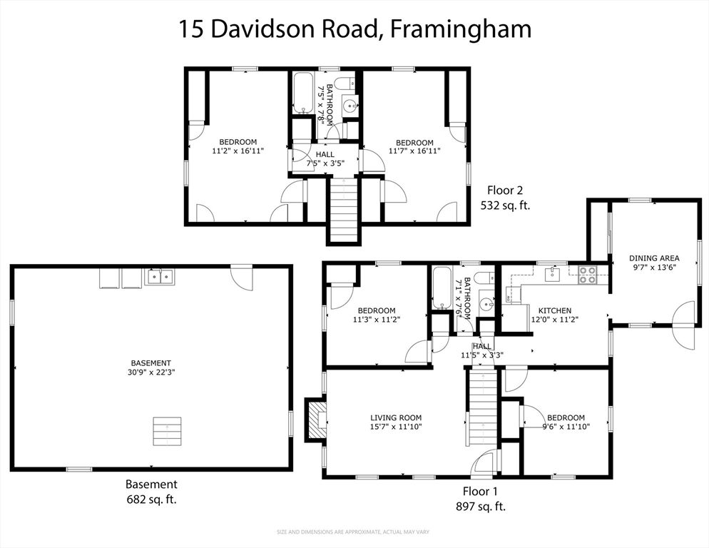 15 Davidson Road Framingham, MA 01701 - Photo 32 of 33 a picture of a floor plan