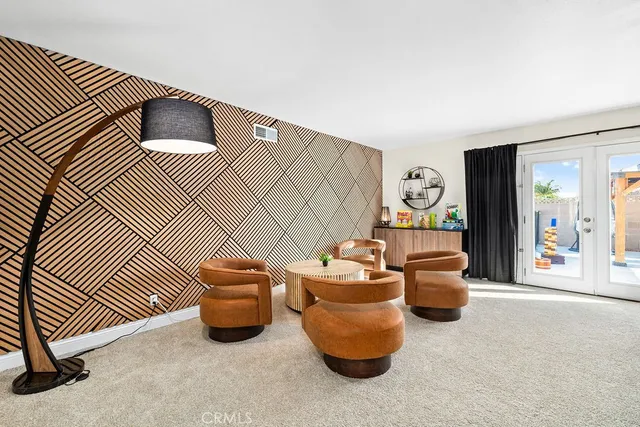 a view of water heater room with furniture