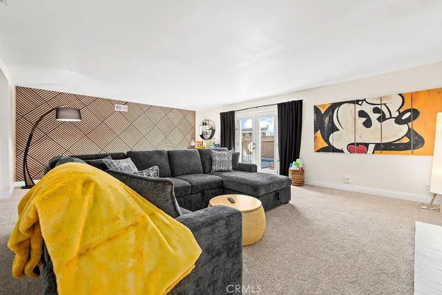 a view of a living room and a couch