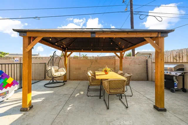 a view of outdoor space with seating