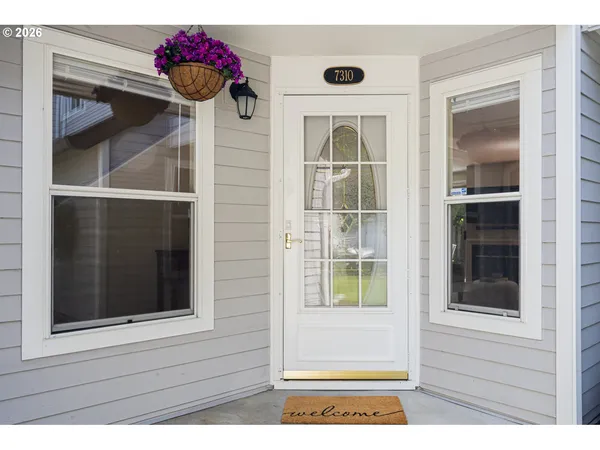 a view of front door of house
