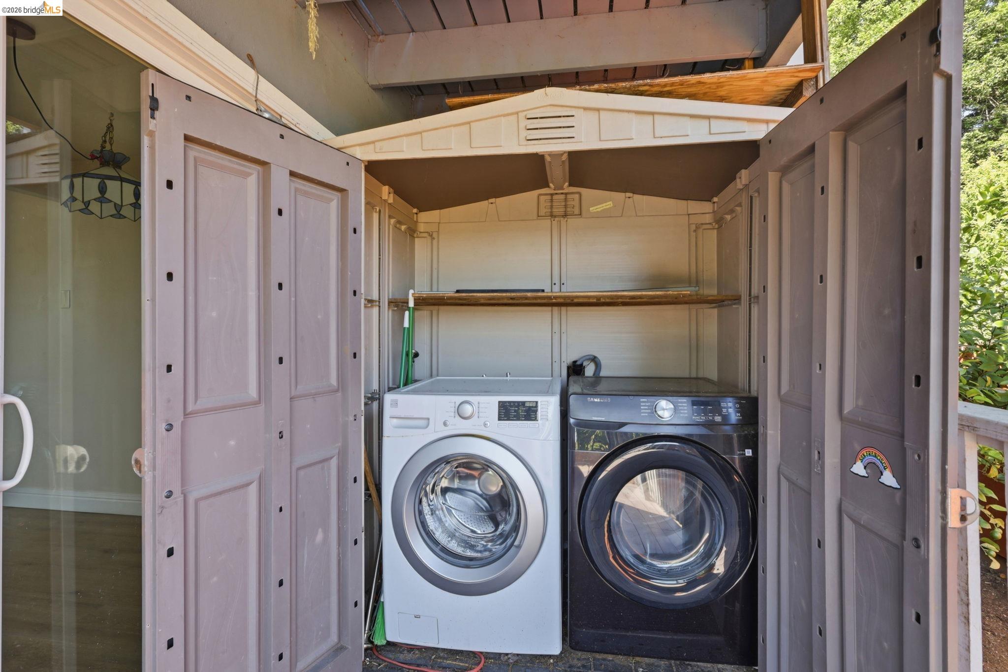 7555 Sunset Way, Unit 6 Aptos, CA 95003 - Photo 10 of 37 Outdoor laundry station within a dedicated utility enclosure