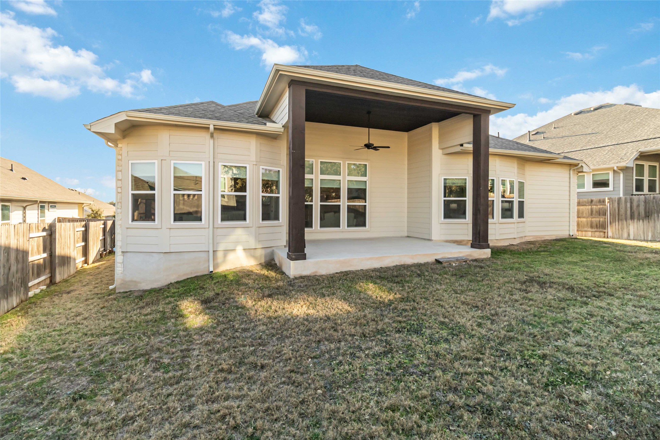 158 Sumter Way Kyle, TX 78640 - Photo 35 of 38 a view of a house with a garden