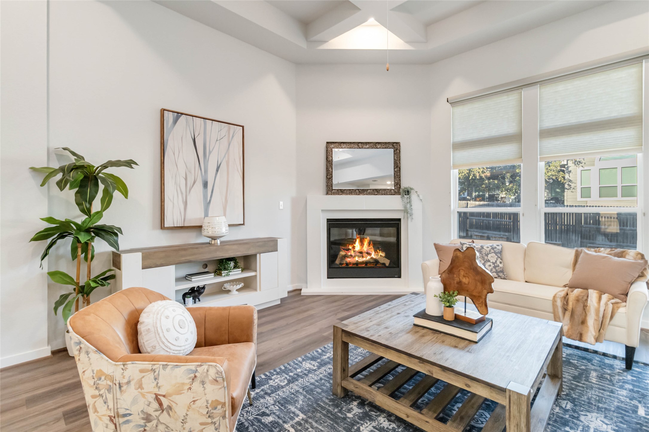 158 Sumter Way Kyle, TX 78640 - Photo 6 of 38 a living room with furniture fireplace and window