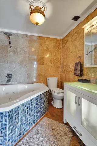 a view of a garden with a building in the background