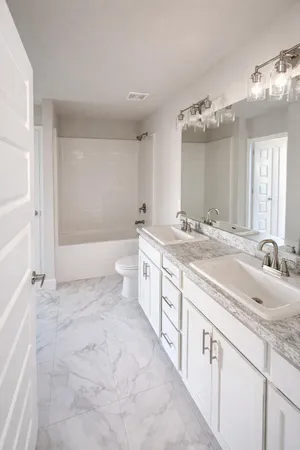 a view of empty room with windows