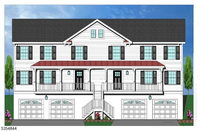 a view of a large white building