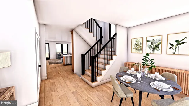 a view of a livingroom with furniture wooden floor and windows