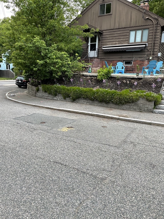 a front view of a house with garage