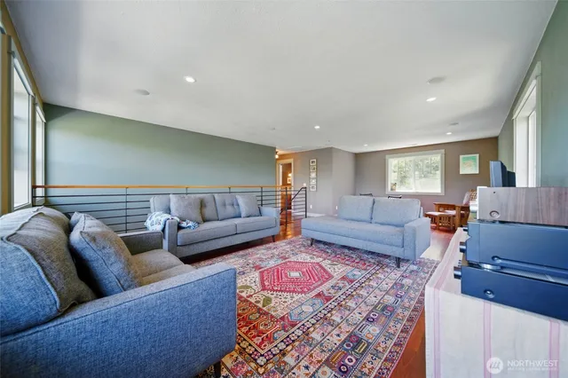 a living room with furniture and a couch