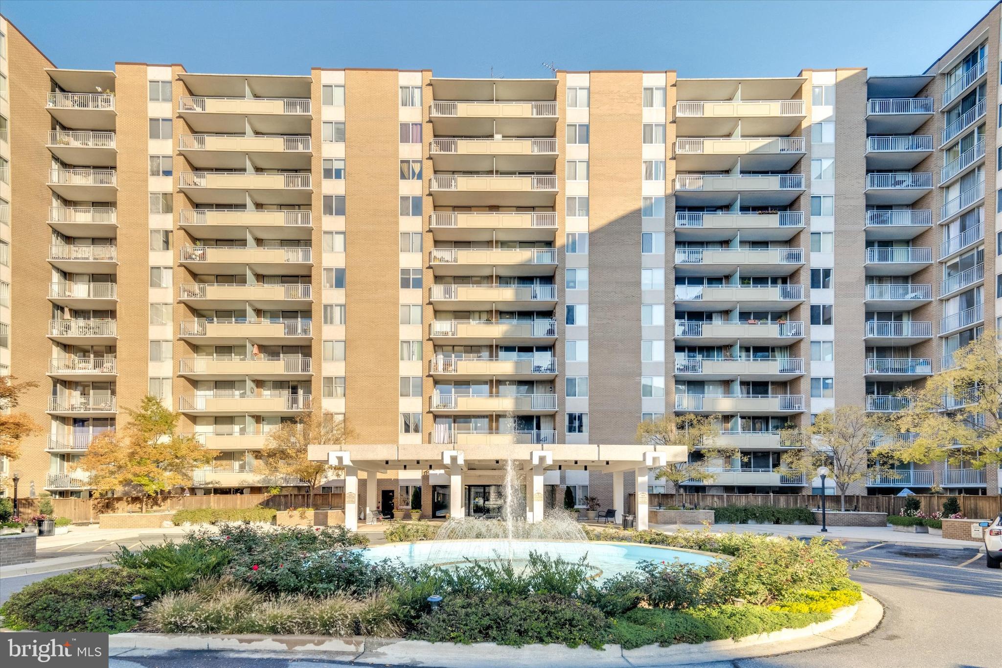 a front view of a building with street view