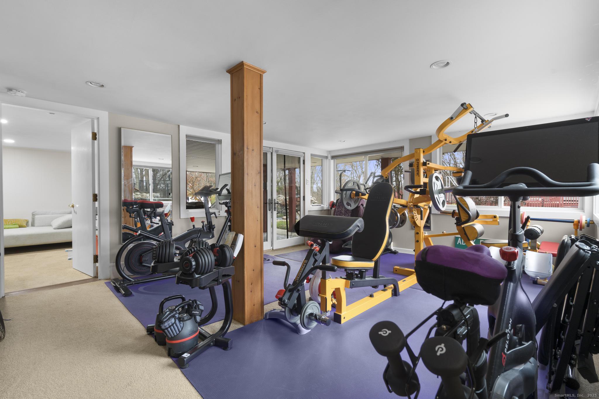57 Gray Rock Road Trumbull, CT 06611 - Photo 33 of 40 a view of a room with gym equipment