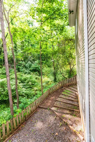 a view of a pathway of a garden