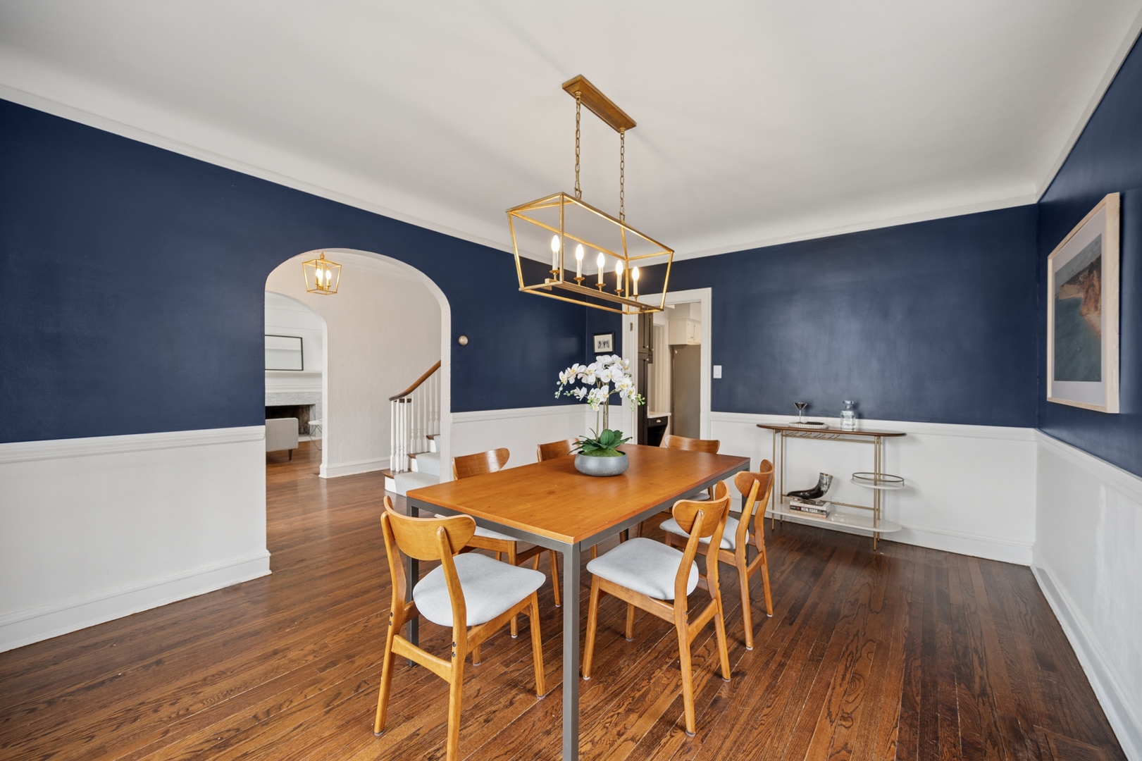 2145 Chestnut Avenue Wilmette, IL 60091 - Photo 10 of 38 a view of a dining room with furniture window and wooden floor