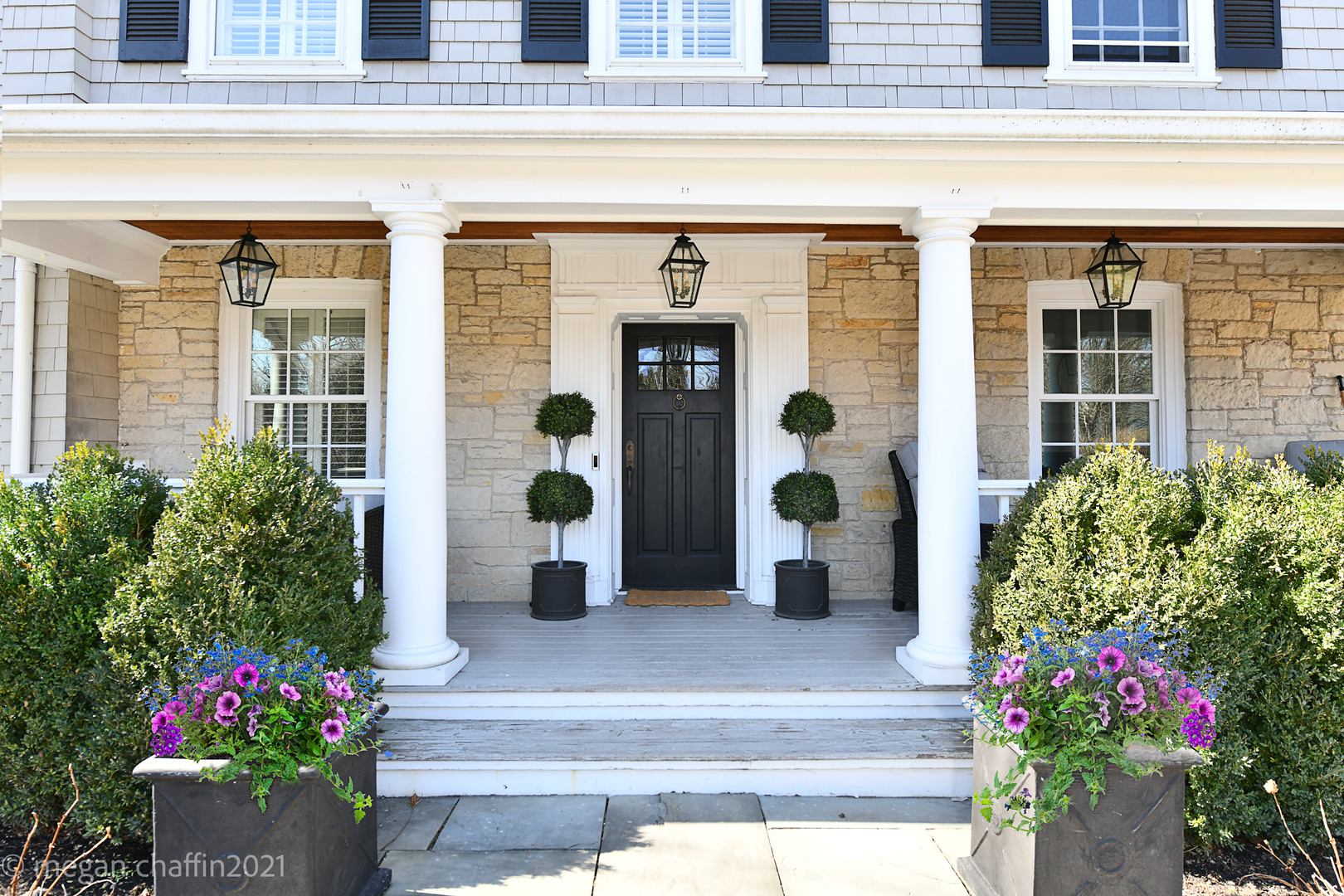 a front view of a house