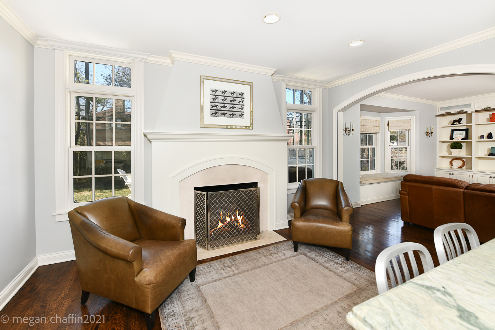 Undisclosed Address Winnetka, IL 60093 - Photo 18 of 38 a living room with furniture and a fireplace