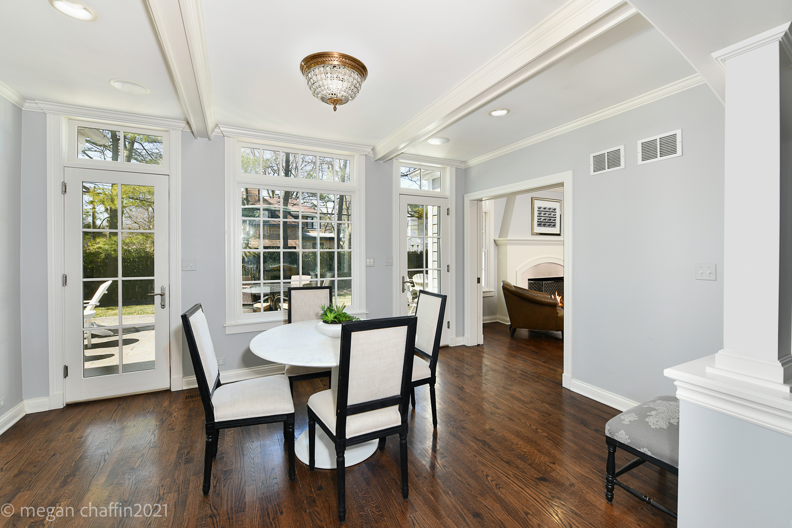 Undisclosed Address Winnetka, IL 60093 - Photo 20 of 38 a dining room with furniture and wooden floor