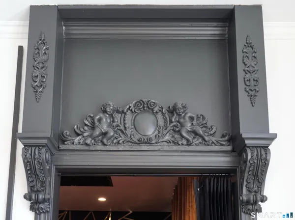 a view of a fireplace