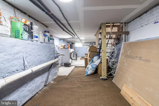 a view of a room with storage