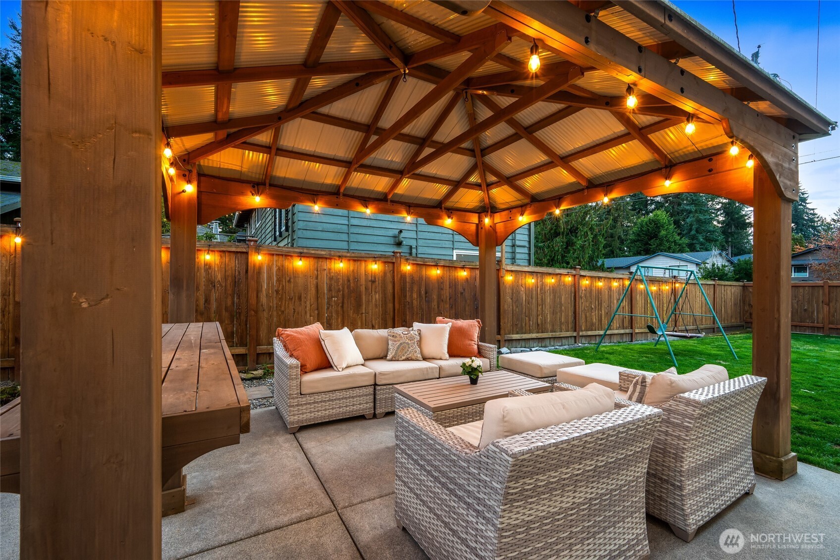 8804 209th Place Southwest Edmonds, WA 98026 - Photo 25 of 35 a backyard view with a seating space
