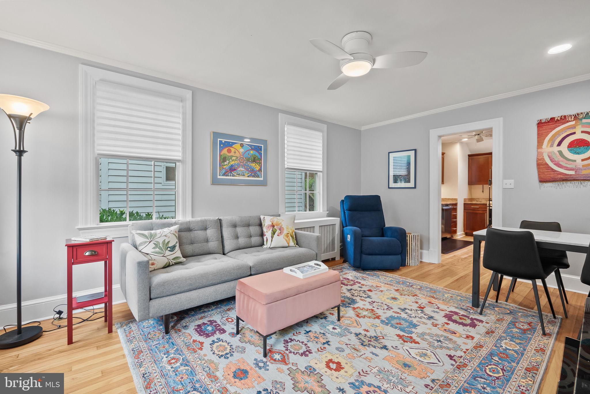 1703 Russell Road Alexandria, VA 22301 - Photo 12 of 42 a living room with furniture and a rug