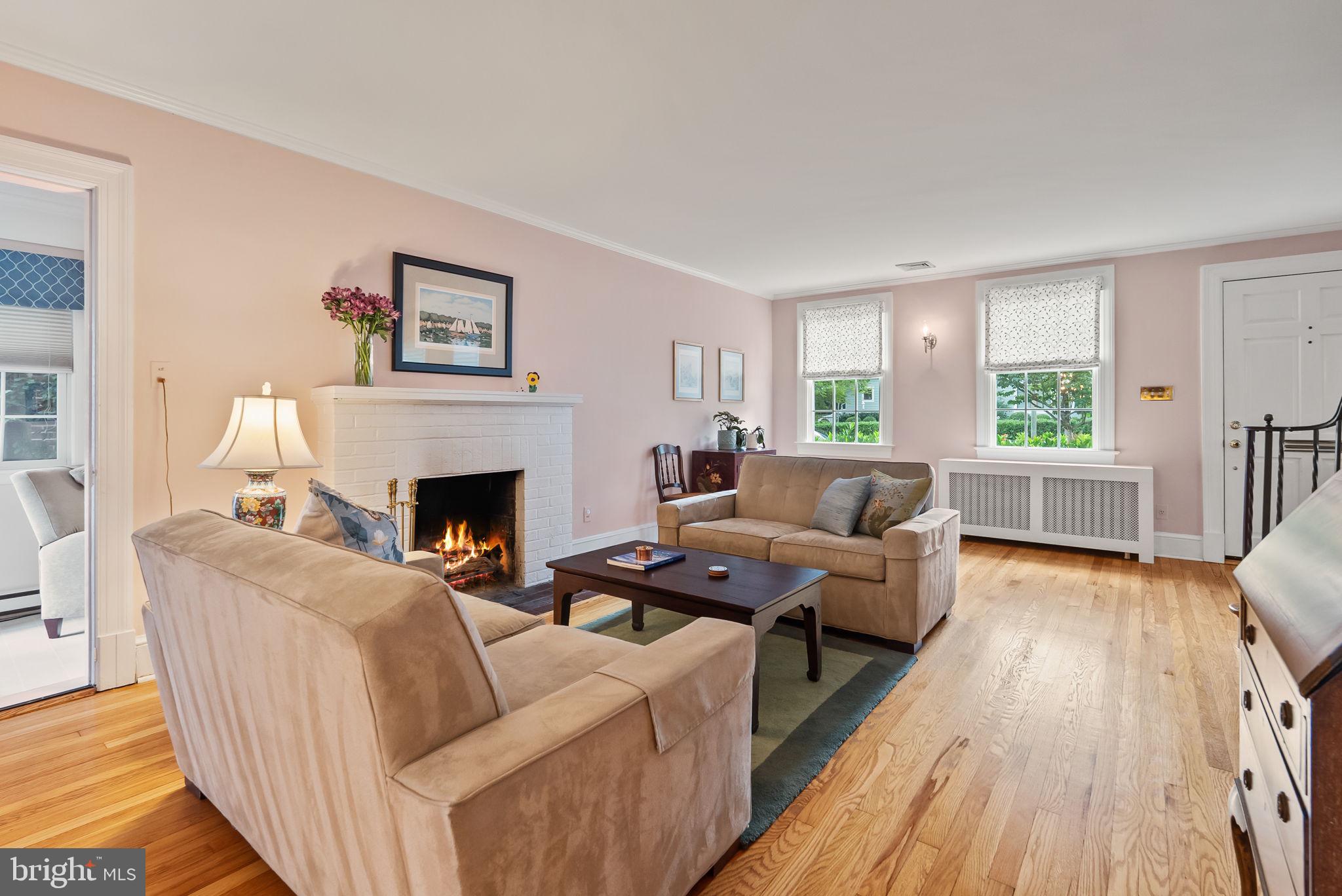 1703 Russell Road Alexandria, VA 22301 - Photo 7 of 42 a living room with furniture and a fireplace