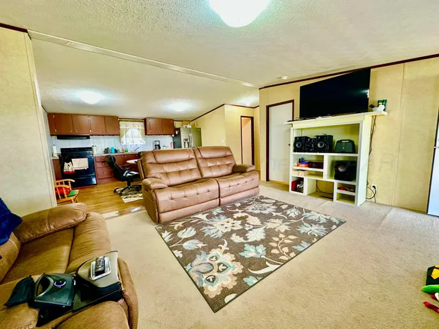 a living room with a couch and a flat screen tv