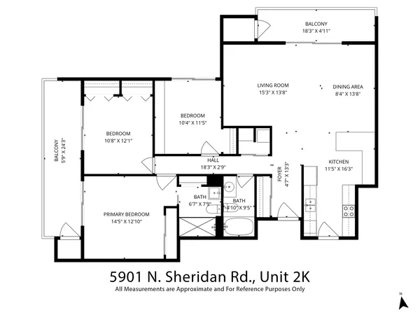 $349,900 | 5901 North Sheridan Road, Unit 2K, Chicago, IL 60660