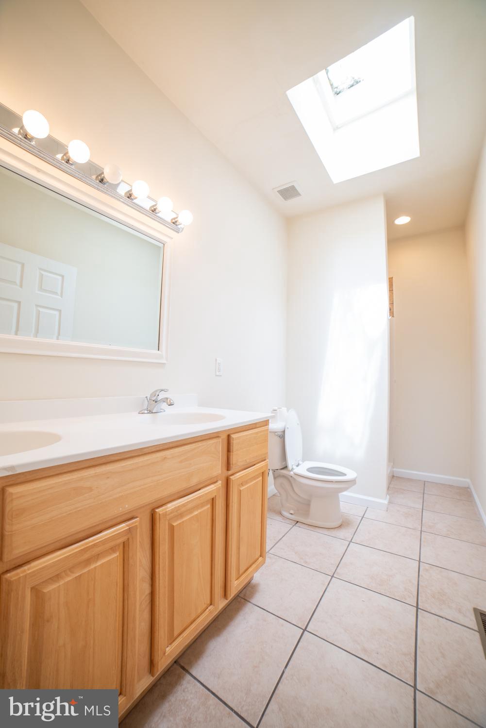 1830 North 16th Street, Unit 2 Philadelphia, PA 19121 - Photo 14 of 19 a spacious bathroom with a sink a toilet and a mirror