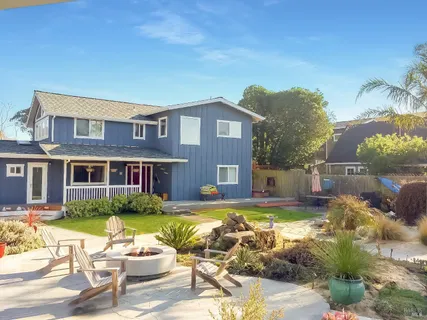 an aerial view of multiple house
